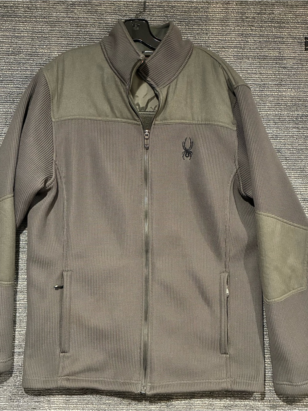 Spyder Core Sweater Jacket Men's Olive Green Full-Zip Heavyweight outdoor Sz L